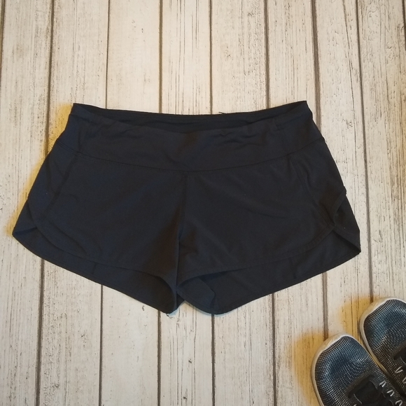 Lululemon Speed Shorts - Solid Black - 8